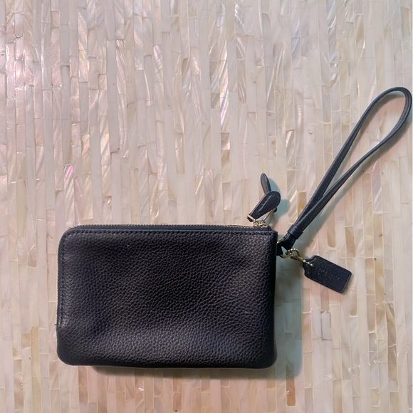 Black Coach wristlet - Picture 2 of 3